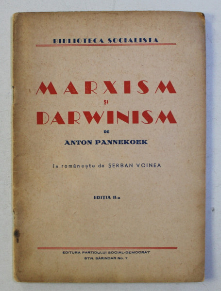 MARXISM SI DARWINISM de ANTON PANNEKOEK , 1943