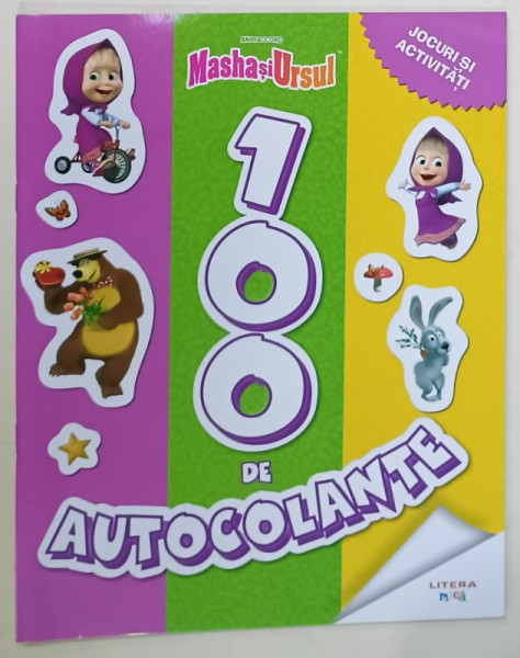 MASHA SI URSUL , 100  DE AUTOCOLANTE , JOCURI SI ACTIVITATI , 2024