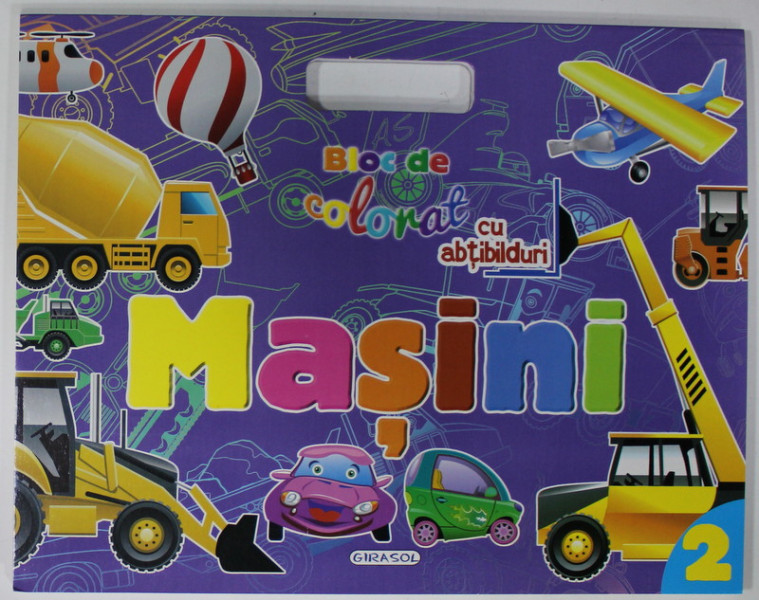 MASINI, BLOC DE COLORAT CU ABTIBILDURI , ANII '2000