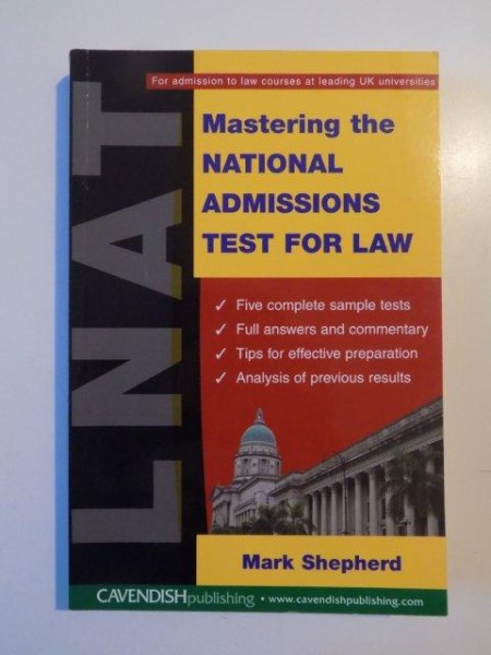 MASTERING THE NATIONAL ADMISSIONS ,  TEST FOR LAW de MARK SHEPHERD 2005