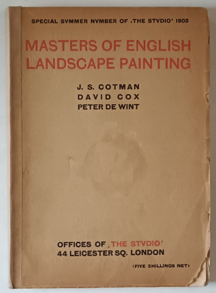 MASTERS OF ENGLISH LANDSCAPE PAINTING by J. S. COTMAN ... PETER DE WINT , 1903