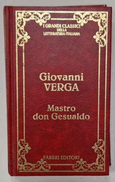 MASTRO DON GESUALDO di GIOVANNI VERGA , 1995 , TEXT IN LIMBA ITALIANA
