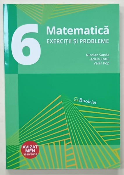 MATEMATICA , EXERCITII SI PROBLEME , MANUAL  PENTRU CLASA A 6 -A de NICOLAE SANDA ...VALER POP , 2018