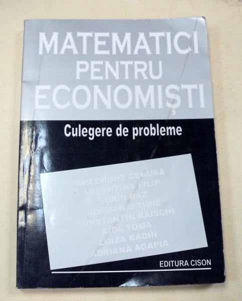 MATEMATICI PENTRU ECONOMISTI CULEGERE DE PROBLEME BUCURESTI 2000-GHEORGHE CENUSA * MICI DEFECTE