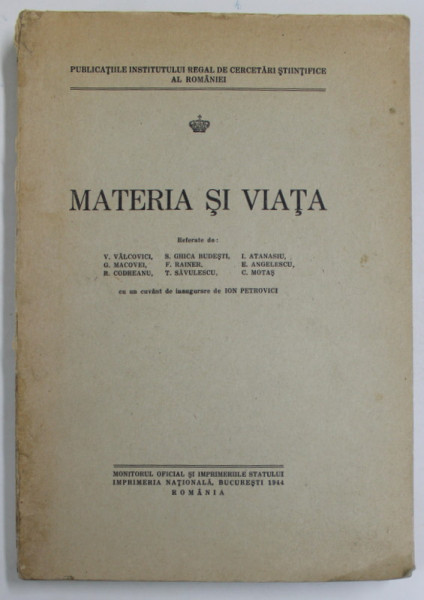 MATERIA SI VIATA  , 1944