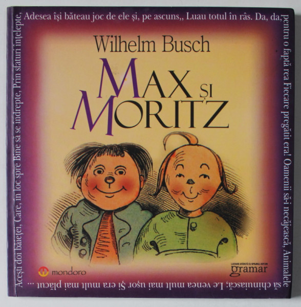 MAX SI MORITZ de WILHELM BUSCH , ilustratii originale WILHELM BUSCH , 2012
