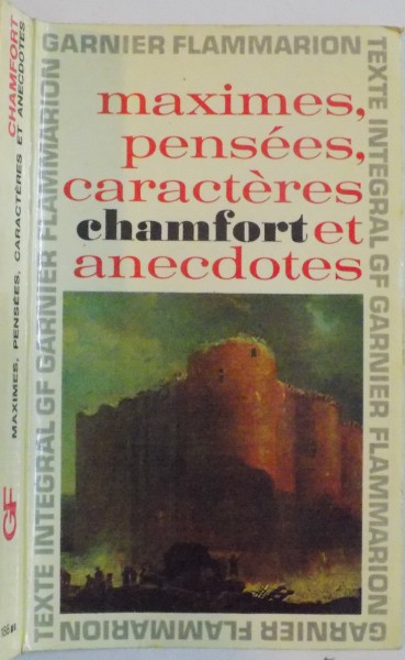 MAXIMES ET PENSEES CARACTERES ET ANECDOTES par CHAMFORT , 1968