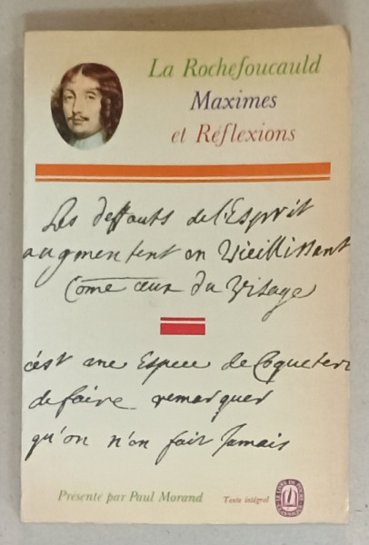 MAXIMES ET REFLEXIONS par LA ROCHEFOUCAULD , 1965