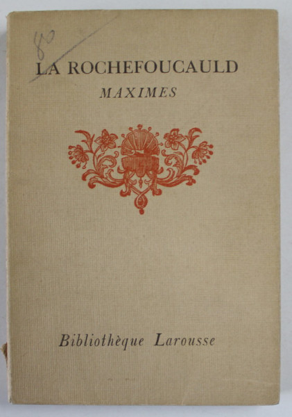 MAXIMES par LA ROCHEFOUCAULD , 1915