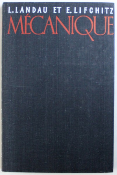 MECANIQUE   L. LANDAU ET LIFCHITZ , 1969