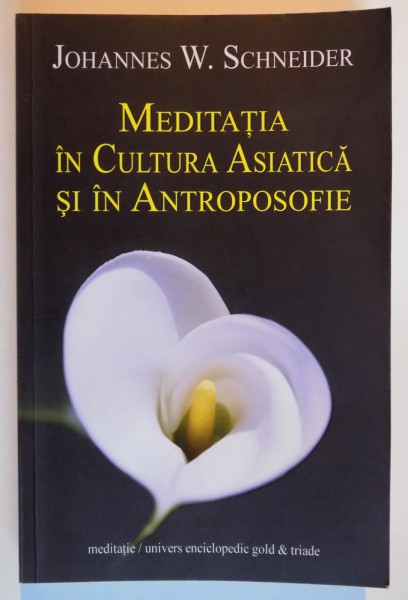MEDITATIA IN CULTURA ASIATICA SI IN  ANTROPOPOSOFIE de JOHANNES W. SCHNEIDER , 2012