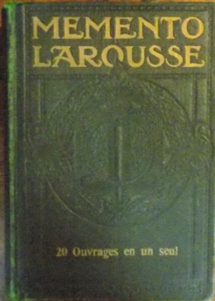 MEMENTO LAROUSSE, ENCYCLOPEDIQUE ET ILLUSTRE, PARIS  1923