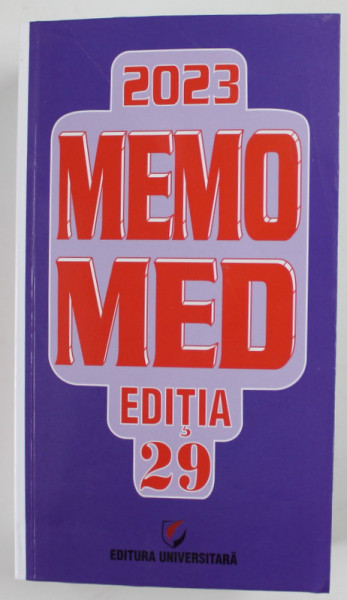 MEMOMED 2023 , MEMORATOR DE FARMACOLOGIE , EDITIA A 29 - A , 2023