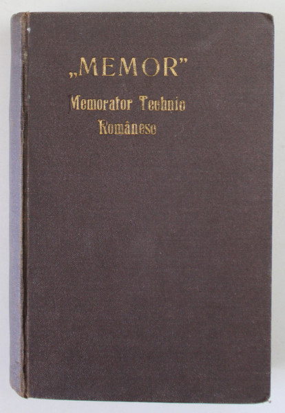 '' MEMOR '' , MEMORATOR TEHNIC de INGINER D. LEFTER , 1927