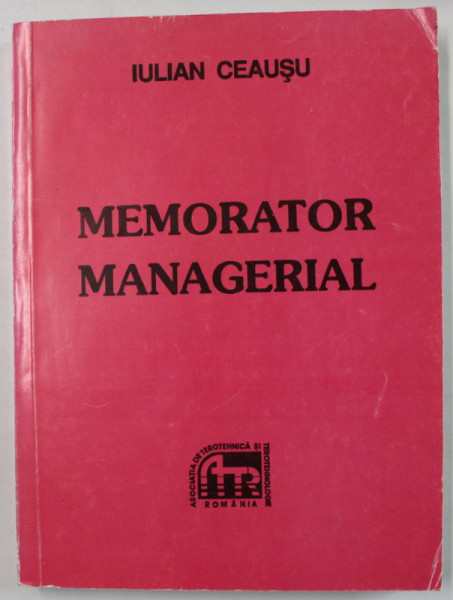 MEMORATOR MANAGERIAL de IULIAN CEAUSU , 1995