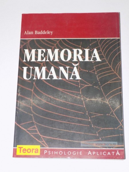 MEMORIA UMANA de ALAN BADDELEY  1998, CONTINE HALOURI DE APA
