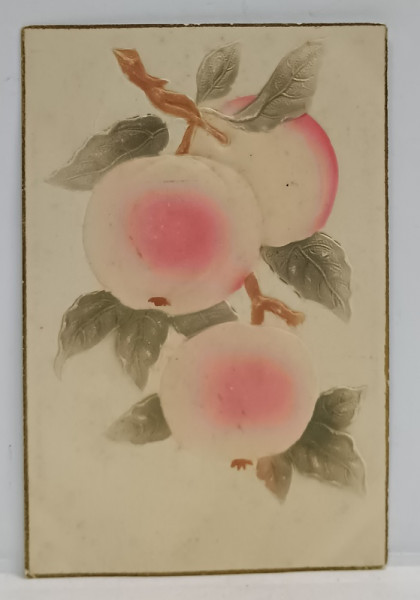 MERE PE CRACA , CARTE POSTALA ILUSTRATA , EMBOSATA , 1908