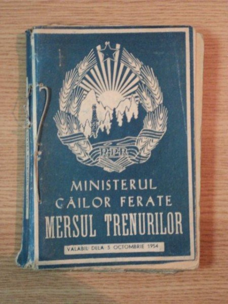 MERSUL TRENURILOR VALABIL DELA 3 OCTOMBRIE 1954, EDITIA I A OFICIALA DE IARNE