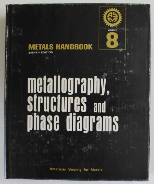 METALLOGRAPHY , STRUCTURES AND PHASE DIAGRAMS  , METALS HANDBOOK VOL.8 , 1973