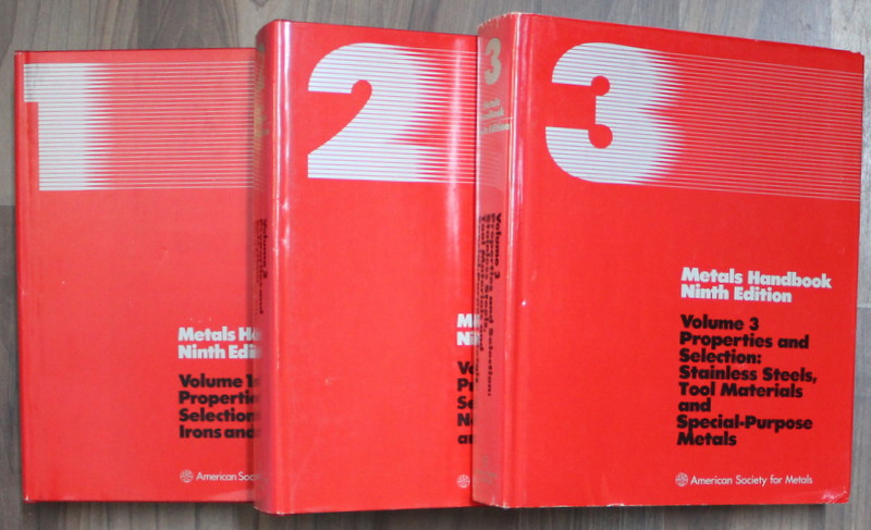 METALS HANDBOOK , NINTH EDITION , 3 VOLUMES , 1978
