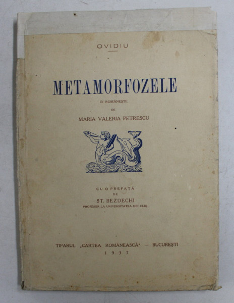 METAMORFOZELE , CARTILE I SI II de OVIDIU , 1937