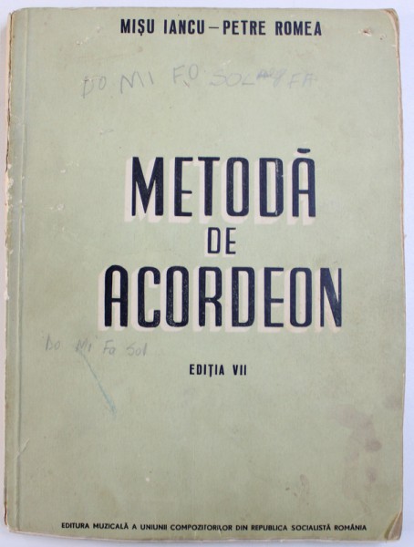 METODA DE ACORDEON de MISU IANCU si PETRE ROMEA , 1967