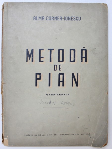 METODA DE PIAN de ALMA CORNEA-IONESCU , 1962
