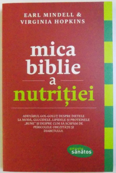 MICA BIBLIE A NUTRITIEI de EARL MINDELL &  VIRGINIA HOPKINS , 2012