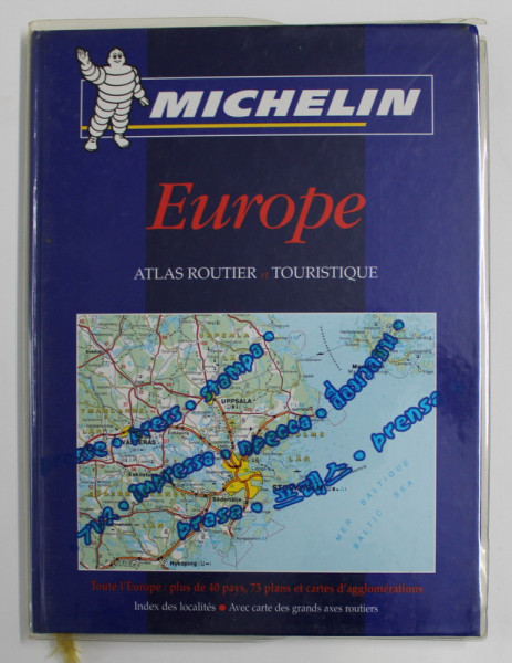 MICHELIN EUROPE ATLAS ROUTIER ET TOURISTIQUE , TEXT IN FRANCEZA , ENGLEZA , GERMANA , OLANDEZA , 2000