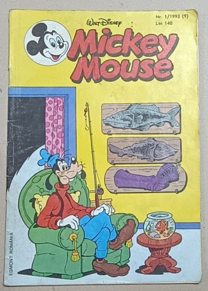 MICKEY MOUSE , REVISTA DE BENZI DESENATE PENTRU COPII , TEXT IN LIMBA ROMANA , NR. 1 / 1993