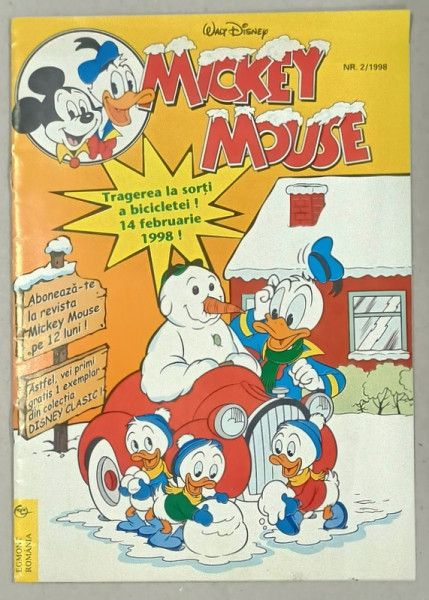 MICKEY MOUSE , REVISTA DE BENZI DESENATE PENTRU COPII , TEXT IN LIMBA ROMANA , NR.2. ,  1998