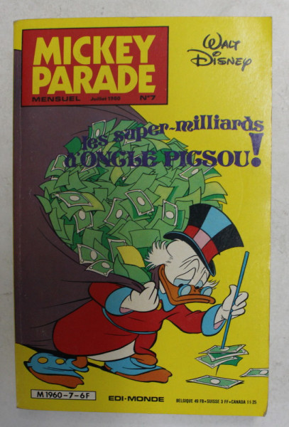 MICKEY PARADE , MENSUEL , LES SUPER - MILLIARDS D 'ONCLE PICSOU ! , JULLIET  , 1980 , BENZI DESENATE