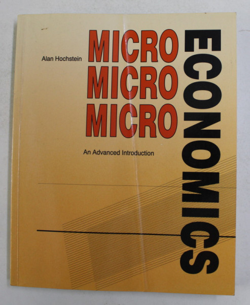 MICROECONOMICS - AN ADVANCED INTRODUCTION by ALAN HOCHSTEIN , 1993 , PREZINTA PETE SI URME DE INDOIRE *