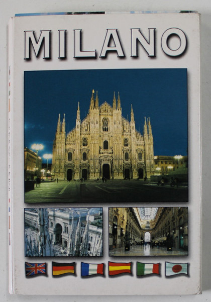MILANO , PLIANT CU 16 FOTOGRAFII TIP CARTE POSTALA , TEXT MULTILINGV , ANII '90