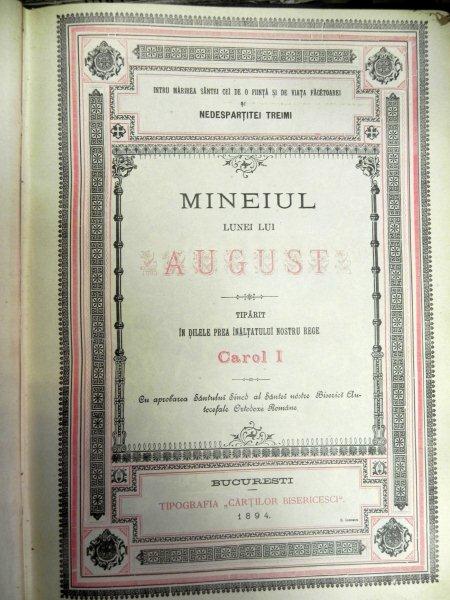 MINEIUL LUNII AUGUST-  BUC. 1894