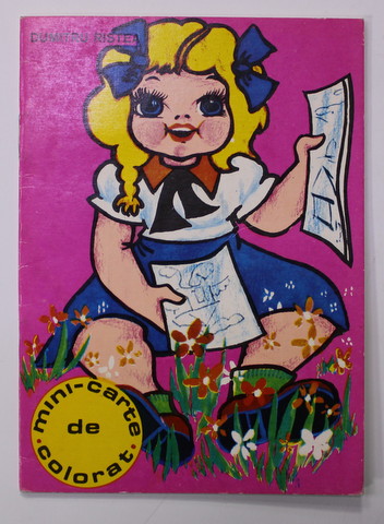 MINI - CARTE DE COLORAT de DUMITRU RISTEA , ANII '80, FORMAT REDUS