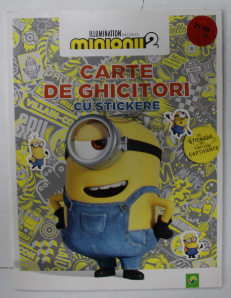 MINIONII 2 , CARTE DE GHICITORI CU STICKERE , 2020