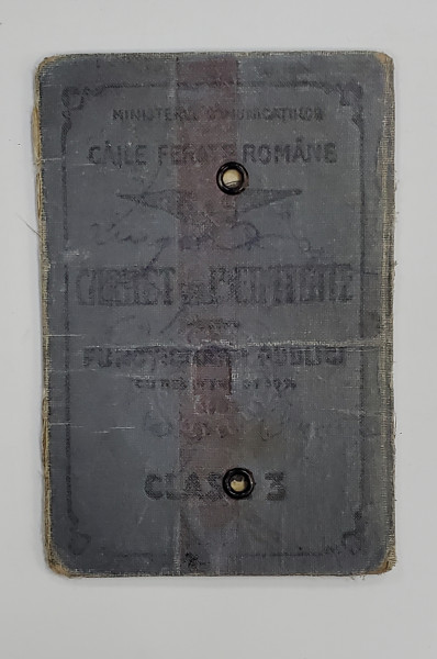 MINISTERUL COMUNICATIILOR - CARNET DE IDENTITATE PENTRU FUNCTIONARIII PUBLICI , CLASA 3 , EMIS 1929