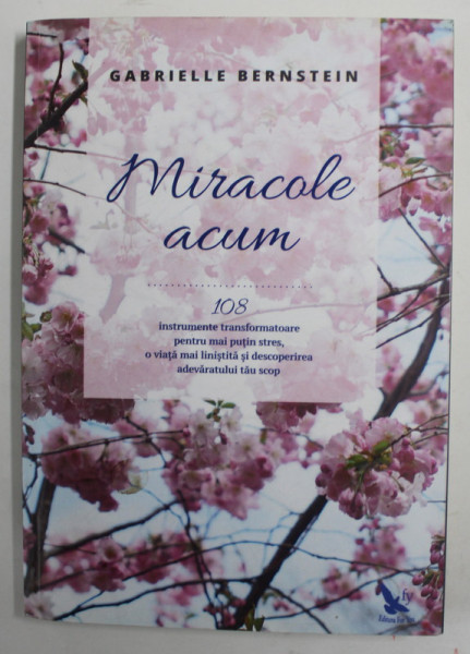 MIRACOLE ACUM , 108 INSTRUMENTE TRANSFORMATOARE PENTRU MAI PUTIN STRES , O VIATA MAI LINISTITA SI DESCOPERIREA ADEVARATULUI TAU SCOP de GABRIELLE BERNSTEIN , 2016