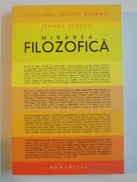 MIRAREA FILOZOFICA de JEANNE HERSCH , 2006