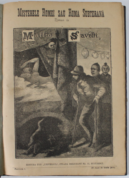 MISTERELE ROMEI SAU ROMA SUBTERANA , ROMAN de MAFFIO SAVELLI, 1893