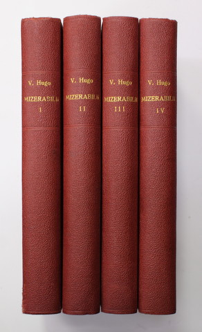 MIZERABILII , roman de VICTOR HUGO , VOLUMELE I - IV , EDITIE INTERBELICA
