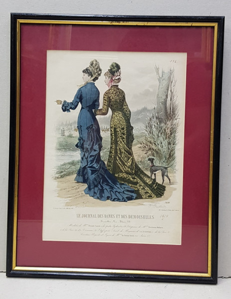 Moda, Le journal des dames et des demoiselles -Gravura,  1878