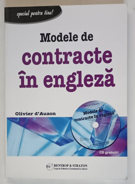 MODELE DE CONTRACTE IN ENGLEZA de OLIVIER D ' AUZON , 2006 *LIPSA CD