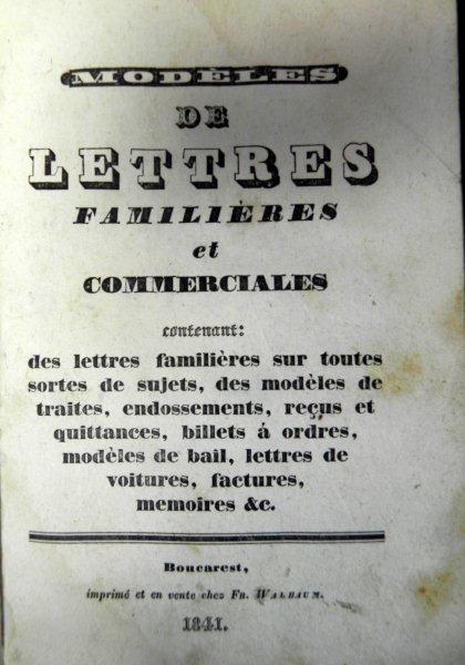 MODELES DE LETTRES  FAMILIERES  ET COMERCIALES -1841