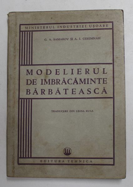 MODELIERUL DE IMBRACAMINTE BARBATEASCA de G.A. SAMAROV si A.I. CEREMNAH , 1951