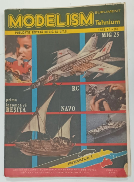 MODELISM , PUBLICATIE EDITATA DE C.C. AL U.T.C. , NR. 1 , 1985