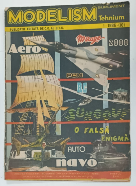MODELISM, PUBLICATIE TRIMESTRIALA EDITATA DE C.C. AL U.T.C. , NR. 1 , 1986