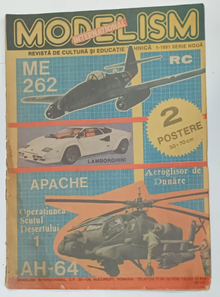 MODELISM, REVISTA DE CULTURA SI EDUCATIE TEHNICA , NR.1 , 1991