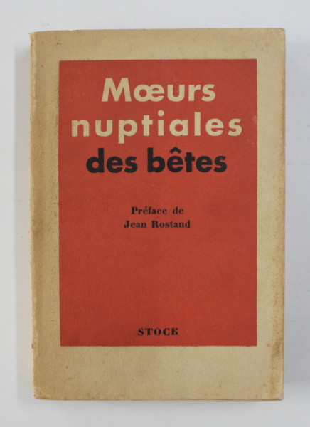 MOEURS NUPTIALES DES BETES , 1939
